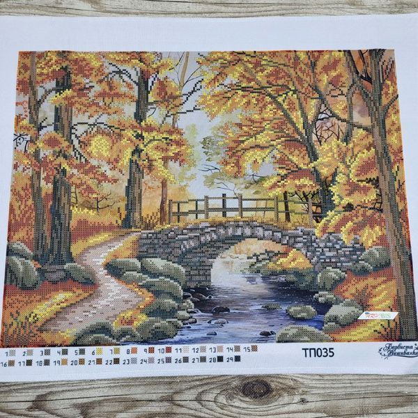 ТП035 Golden Autumn (48*36 cm), bead embroidery kit for a picture