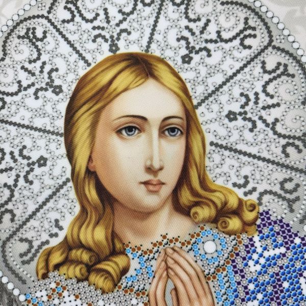 ЖС-4008 Святий Ангел Охоронець у перлах, набір для вишивання бісером ікони ЖС-4008 фото