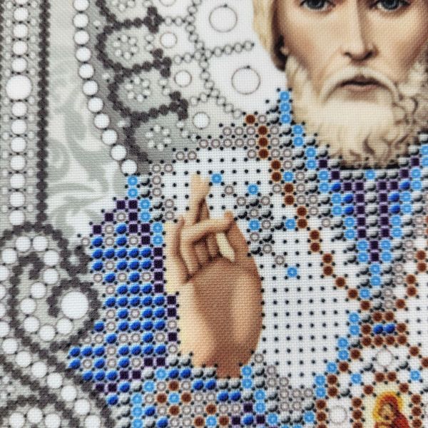 ЖС-5003 Святий Миколай у перлах, набір для вишивання бісером ікони ЖС-5003 фото