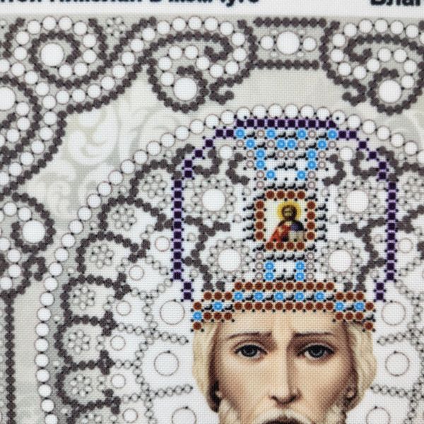 ЖС-5003 Святий Миколай у перлах, набір для вишивання бісером ікони ЖС-5003 фото