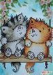 А5-Д-257 Friends on a Swing (14,8*21 cm), bead embroidery picture kit