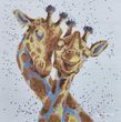 ТА-502 When Mother Is Near (30*30 cm), bead embroidery kit of the picture with giraffes