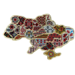 ФІН_204 Карта Украины набор для вышивки бисером по дереву