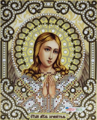 ЖС-5007 Святой Ангел Хранитель в жемчуге, набор для вышивки бисером иконы ЖС-5007 фото