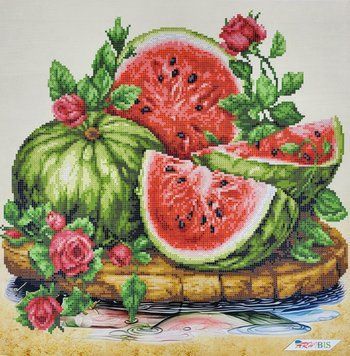 ЗПН-037 Juicy Watermelons (40*40 cm), bead embroidery pattern of the picture