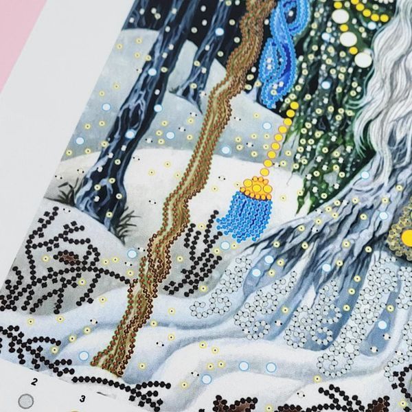 СЛ-3326 Christmas Wizard (27*36 cm), bead embroidery pattern of the picture