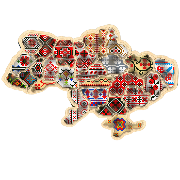 ФІН_204 Карта України набір для вишивки бісером по дереву ФІН_204 фото