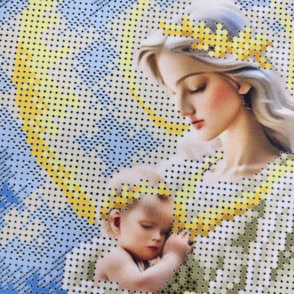 В675 Мадонна с младенцем, набор для вышивки бисером иконы В675 фото