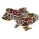 ФІН_204 Map of Ukraine (22,5 * 34,2 cm), bead embroidery on wood kit