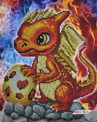 А4Н_582 Огненный дракон, набор для вышивки бисером картины А4Н_582 фото