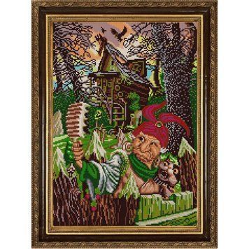 НИК-1363 Selfie with Baba Yaga (29*39 cm), bead embroidery kit of a picture