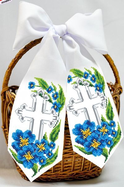 24023 Easter bow for a basket (12*150 cm), bead embroidery kit