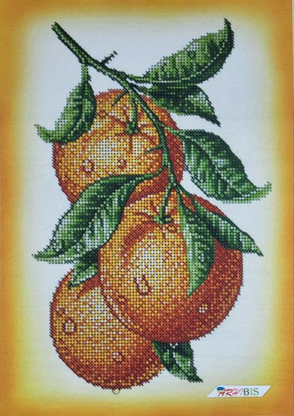 А4-К-1007 Апельсины, схема для вышивки бисером картины схема-ак-А4-К-1007 фото
