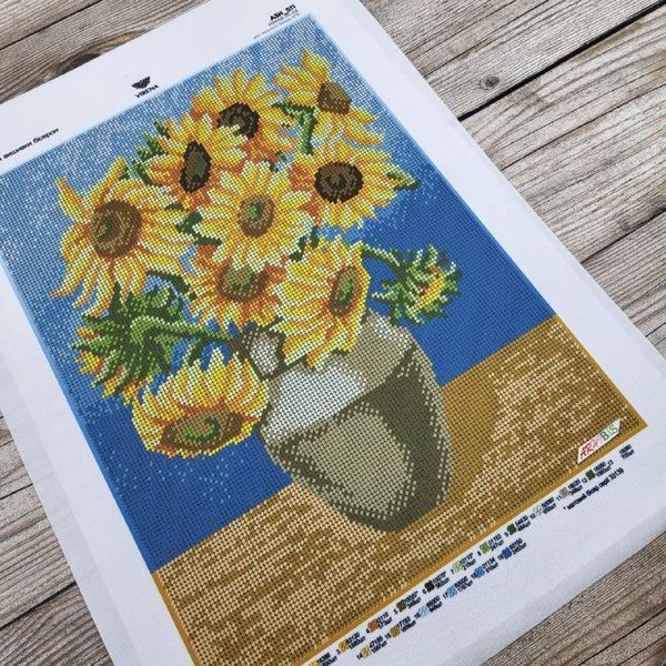 A3Н_511 Sunflowers Vincent van Gogh (36,5*27 cm), bead embroidery kit of the picture
