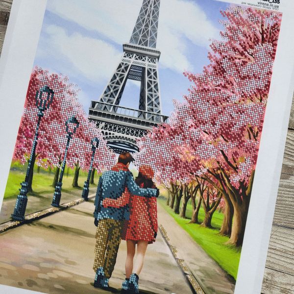 А3Н_135 Париж, набор для вышивки бисером картины с влюбленной парой А3Н_135 фото