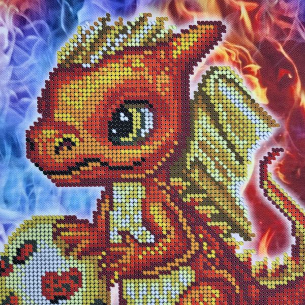 А4Н_582 Вогняний дракон, набір для вишивки бісером картини А4Н_582 фото