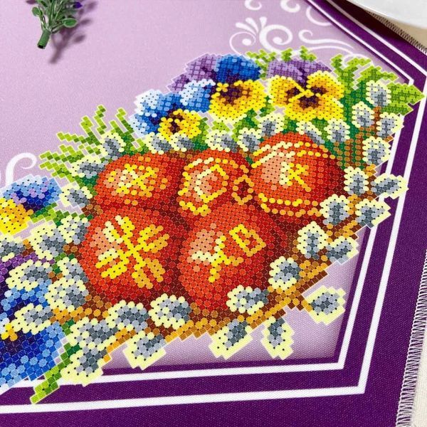 Raner_243 Easter Table Runner 142*28 cm, bead embroidery kit