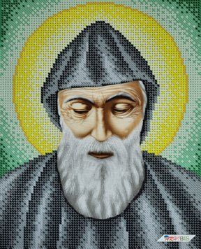 БСР-4450 Saint Charbel Makhlouf (19*23 cm), bead embroidery kit of the named icon