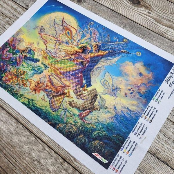 875 Dance of the Elves A3, bead embroidery kit of the picture