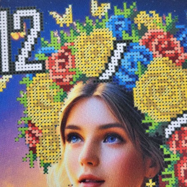 3030052 Художниця (30*30 см), схема для вишивки бісером годинника схема-ба-3030052 фото