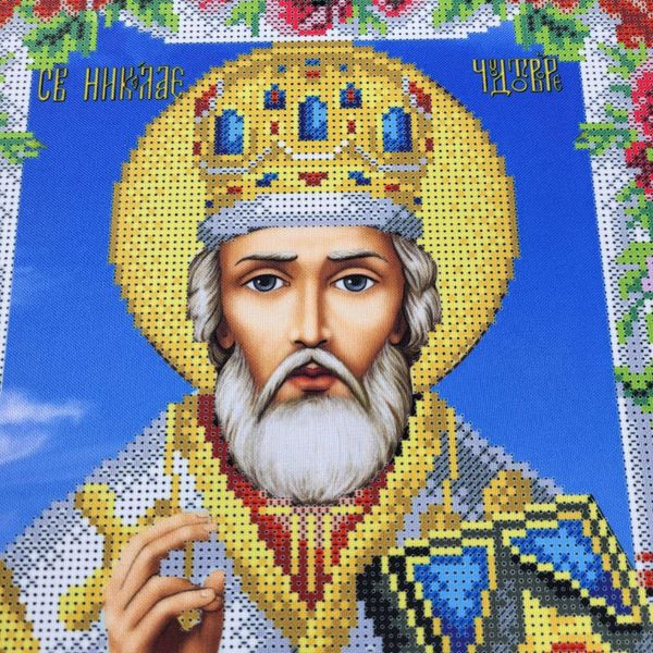 А684 Святий Миколай, набір для вишивки бісером ікони А684 фото