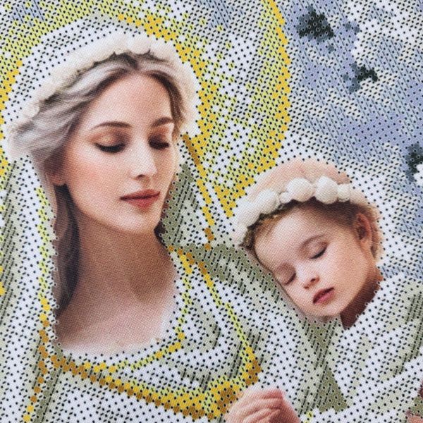 В678 Мадонна з немовлям, набір для вишивки бісером ікони В678 фото