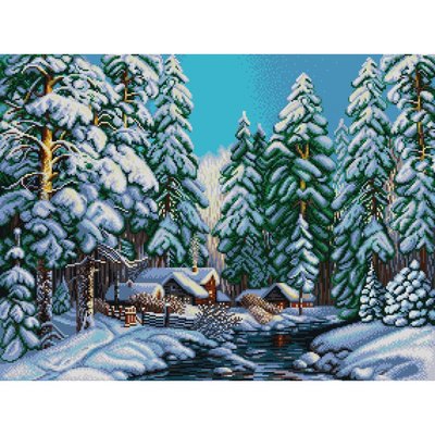 НИК-1461 Таємнича зима, набір для вишивання бісером картини НИК-1461 фото