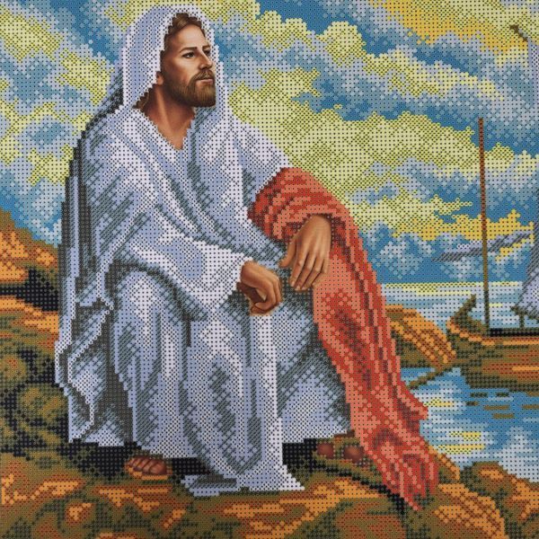 B643 Ісус на березі моря (30*42 см), схема для вишивання бісером ікони схема-ба-B643 фото