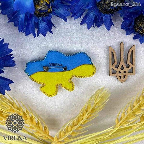 Брошка_206 Украина в цветах, набор для создания брошки Брошка_206 фото