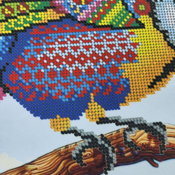 А3Н_551 Colourful Tit (36,5*27 cm), bead embroidery picture kit