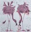 ТА-501 Flamingo Family (30*30 cm), bead embroidery kit of the picture