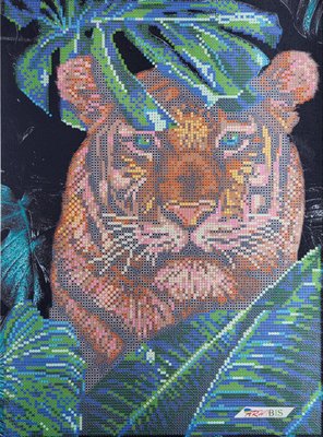 ТА-491 Тигр в джунглях, набор для вышивки бисером картины ТА-491 фото
