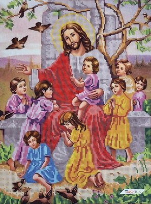 3568 Ісус і діти, набір для вишивання бісером ікони 3568 фото