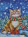 2249 Зимовий кіт, набір для вишивання бісером картини 2249 фото 1