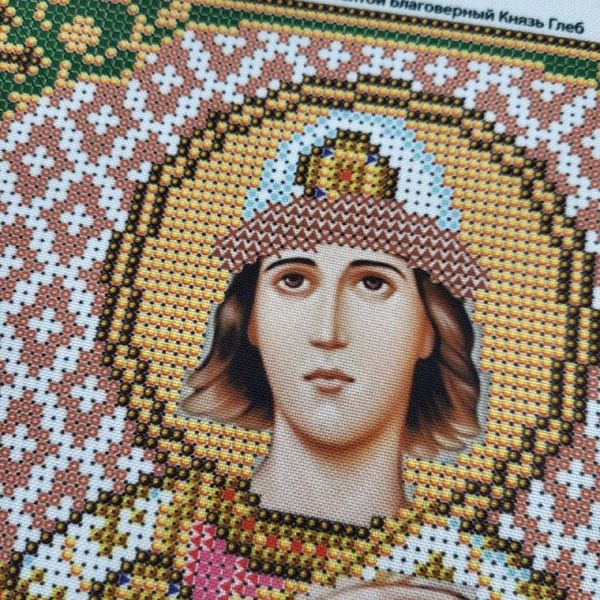 VIA4143 Глеб, Святой Благоверный Князь Глеб, набор для вышивки бисером иконы АС 0438 фото