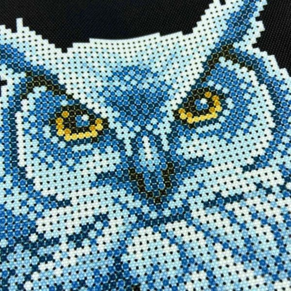 Шоппер_815 Winter Owl (43*30*10 cm), bead embroidery kit for a winter tote bag