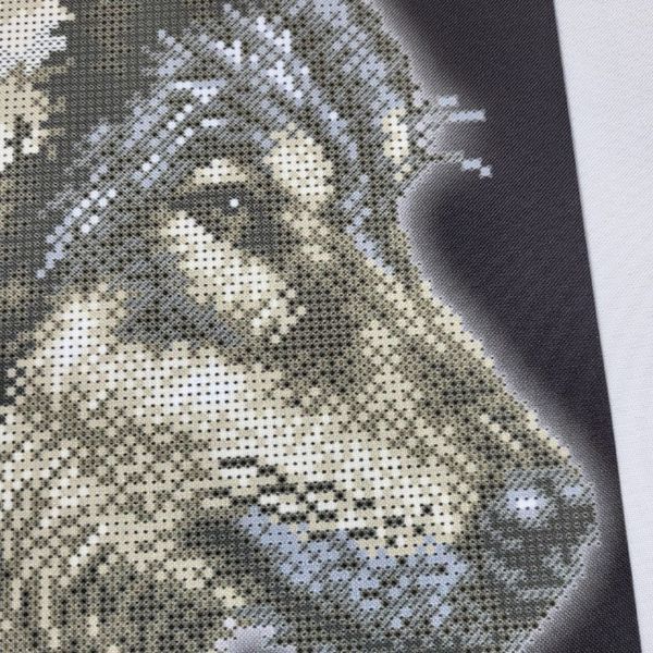 А840 Grey Wolf (30*42 cm), bead embroidery kit of the picture
