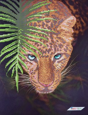 ТА-490 Ягуар в джунглях, набор для вышивки бисером картины ТА-490 фото