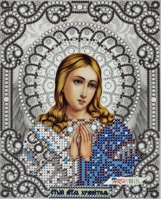ЖС-5008 Святой Ангел Хранитель в жемчуге, набор для вышивки бисером иконы ЖС-5008 фото
