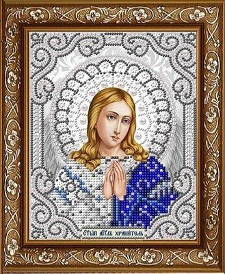 ЖС-5008 Святий Ангел Охоронець у перлах, набір для вишивання бісером ікони БС 0020 фото