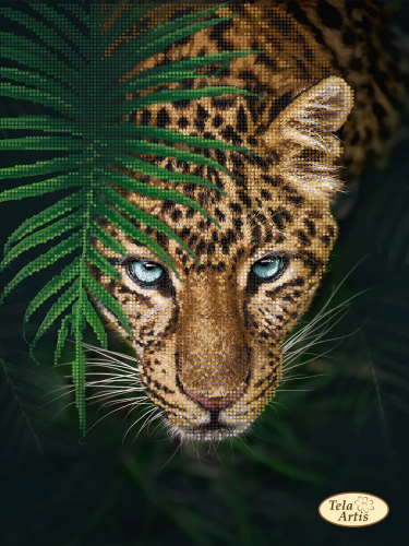 ТА-490 Ягуар в джунглях, набір для вишивання бісером картини ТА-490 фото