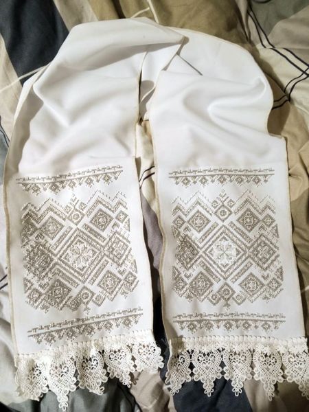 РВВ_047 Великий традиційний рушник 190*35см з орнаментом, набір для вишивки бісером РВВ_047 фото