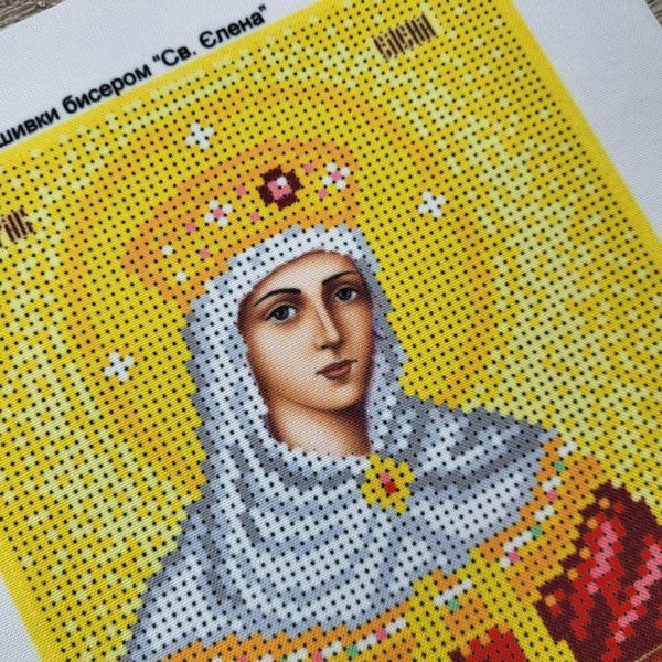 186 Свята Олена, набір для вишивки бісером іменної ікони АБВ 00017516 фото