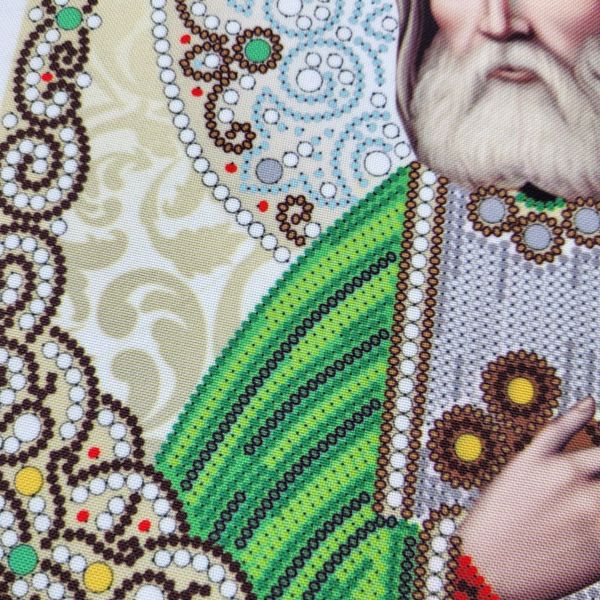 ЖЛ-4733 Серафим Саровський у перлах та кристалах, схема для вишивання бісером ікони схема-бл-ЖЛ-4733 фото