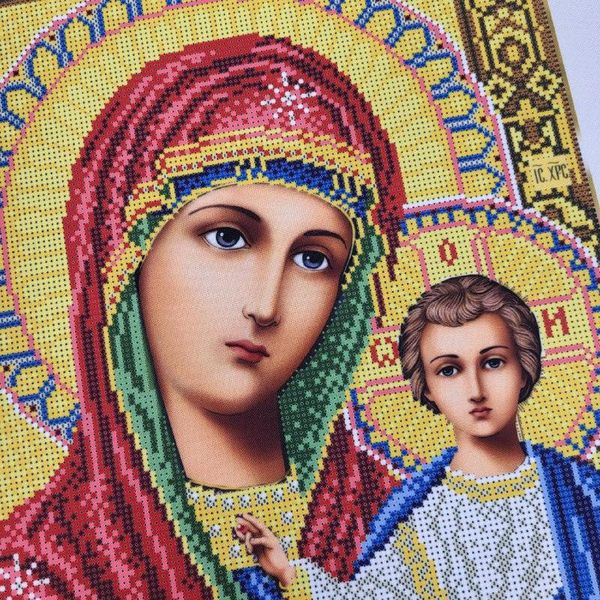 645 Божа Матір Казанська, набір для вишивки бісером ікони 645 фото