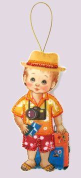 F076 Tourist Doll (12*7 cm), bead embroidery kit of the toy