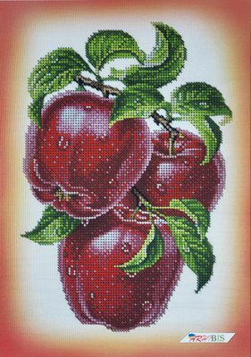 А4-К-1012 Макінтош, схема для вишивання бісером картини з яблуками схема-ак-А4-К-1012 фото