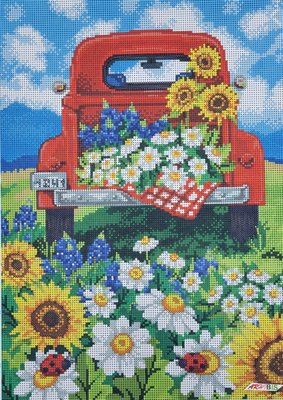 2130 Цветы в дорогу, набор для вышивки бисером картины с полевыми цветами 2130 фото