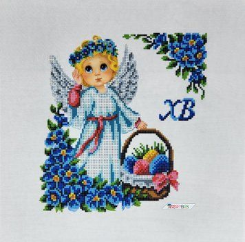 9507 Дитячий пасхальний рушник на кошик (35*35 см), заготовка для вишивки бісером схема-ба-9507 фото