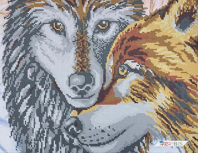 3536 Волчья пара, набор для вышивки бисером картины 3536 фото